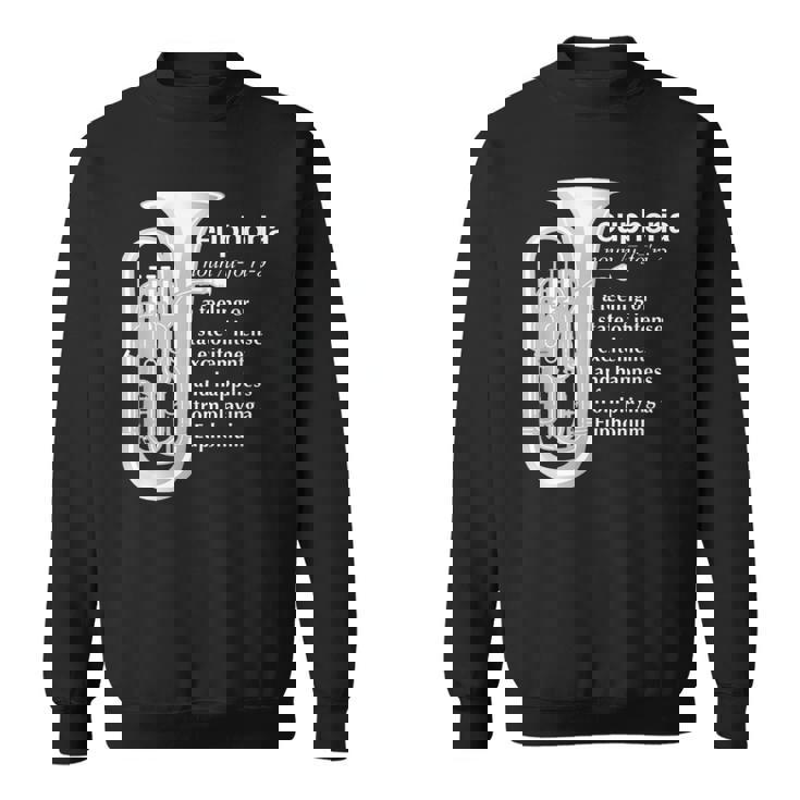 「Euphoria」吹奏楽のためのユーフォニアムユーモア 面白いユーフォニアム スウェットシャツ