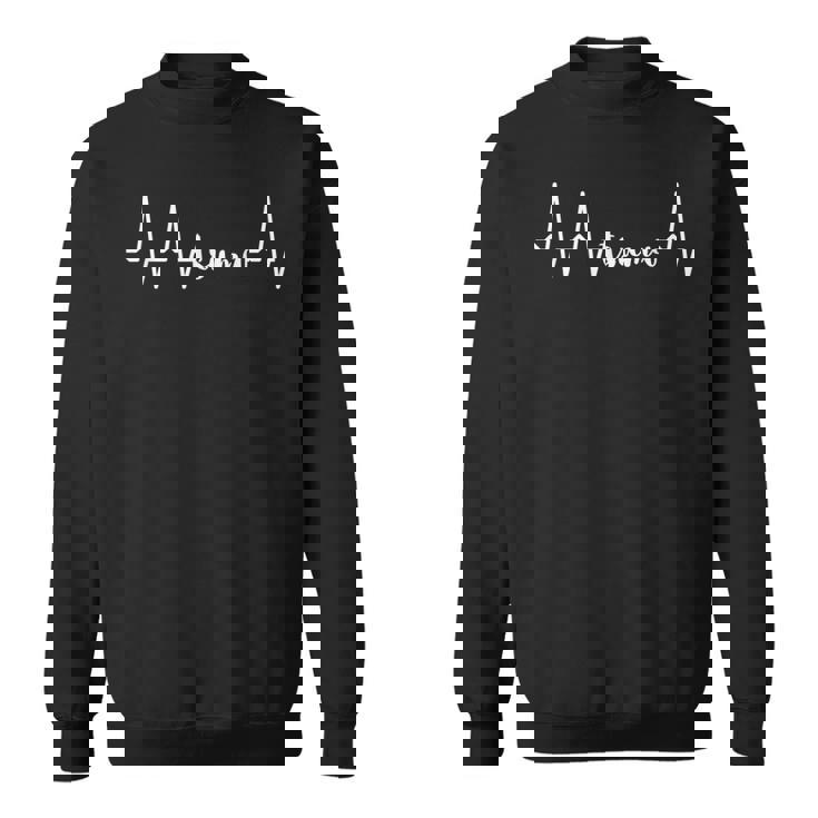 【Tsuma】心電図 ハートビート 妻好き つま 夫婦お揃い 結婚祝い カップル ペアルック おもしろ ペア ネタ スウェットシャツ