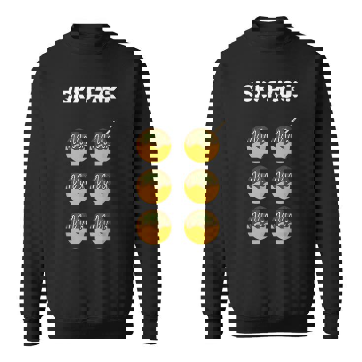 【シックスパック】腹筋 たこ焼き 面白い ジム用 トレーニングウェア ギャグ ウケ狙い 贈り物 ギフト スウェットシャツ