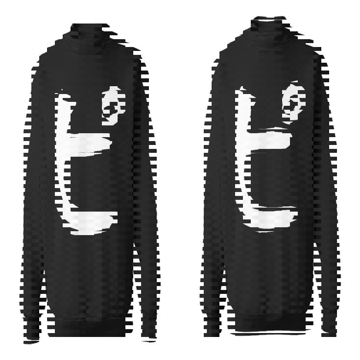 【ピ】カタカナ 一文字 可愛い 日本語 面白い おもしろ ネタ 筆文字 片仮名 五十音 文字 かっこいい ウケ狙い 毛筆 スウェットシャツ