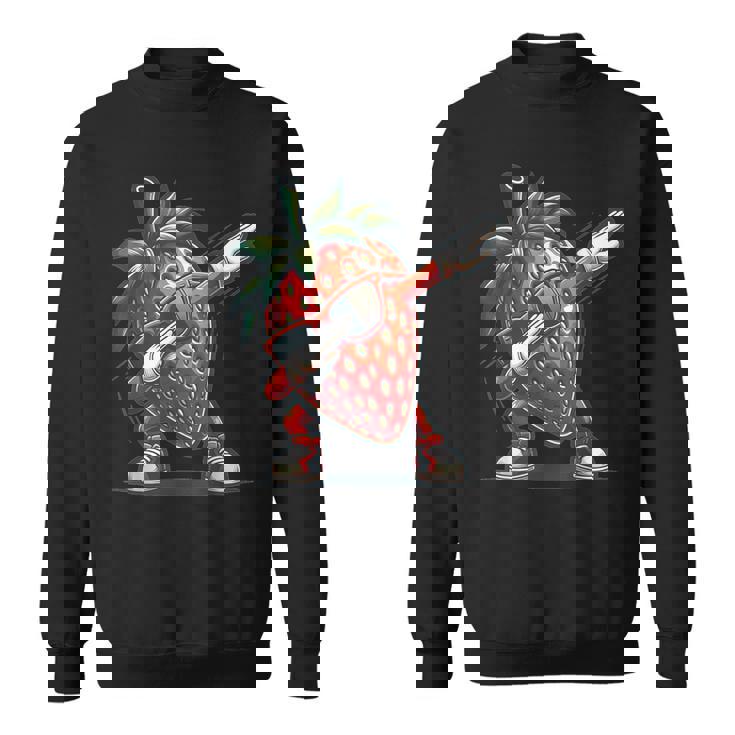 いちごを軽くたたくダンスいちごの果実を軽くたたく スウェットシャツ