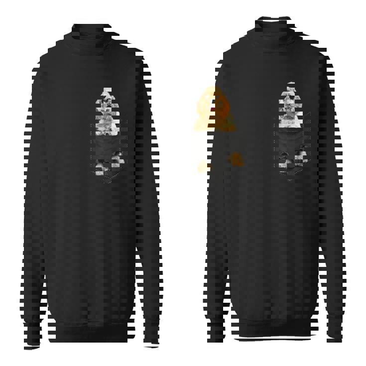 おかしなアメリカンコッカースパニエル ポケットに入った犬愛好家に スウェットシャツ