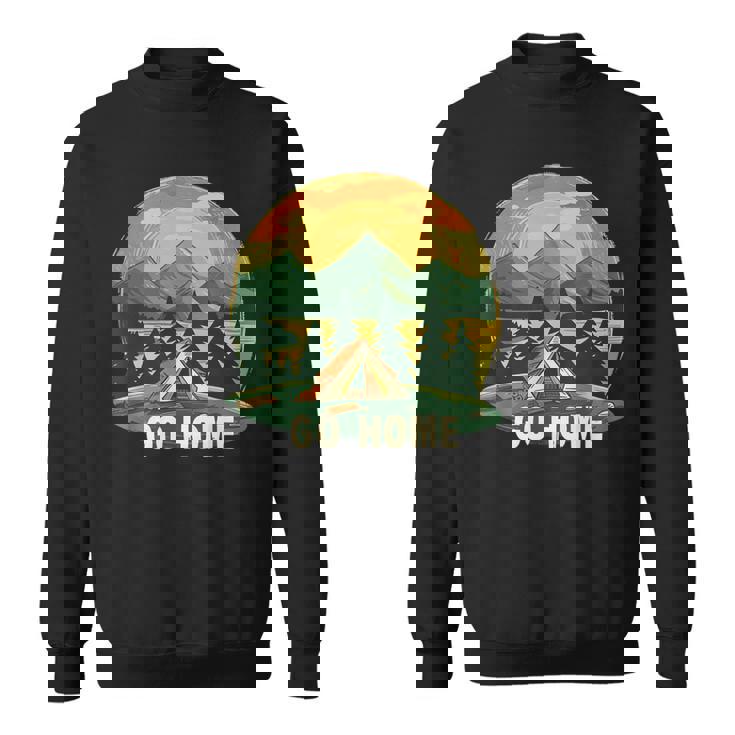 おかしなゴー・ホーム・セイングとテントのネイチャーコスチューム。 スウェットシャツ