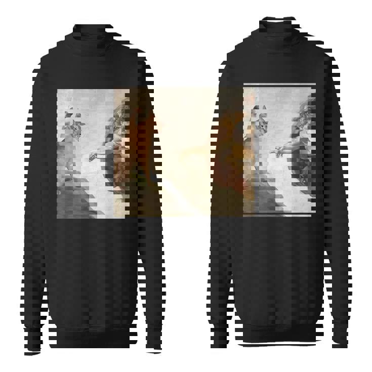 おかしな猫 神 創造 アダム ミーム イエス スウェットシャツ