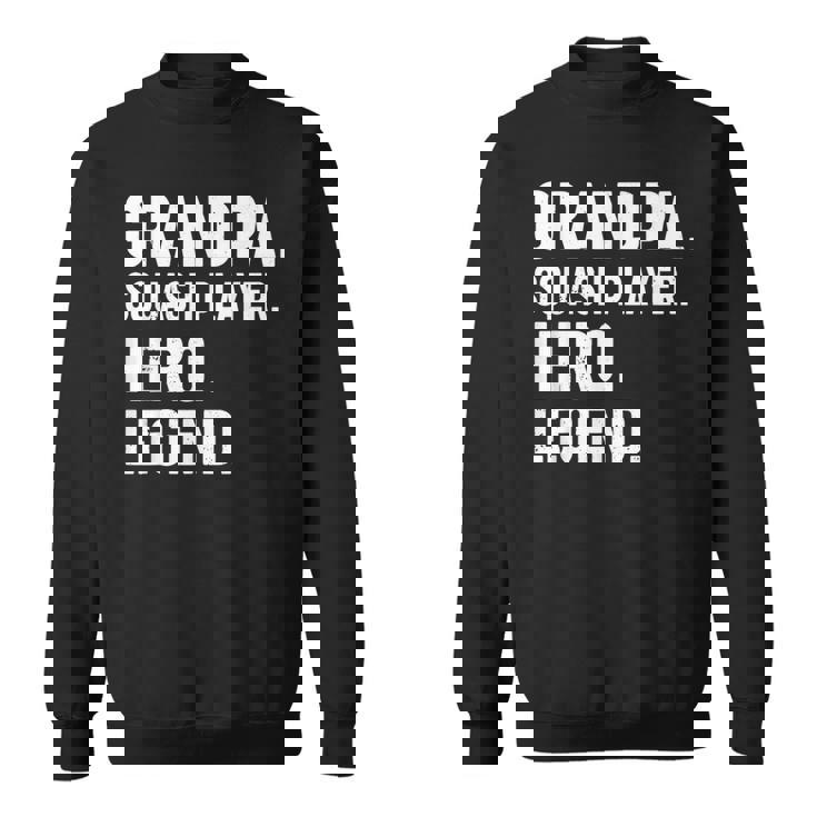 おじいちゃんスカッシュプレイヤーヒーローレジェンド-おじいちゃんスカッシュ スウェットシャツ