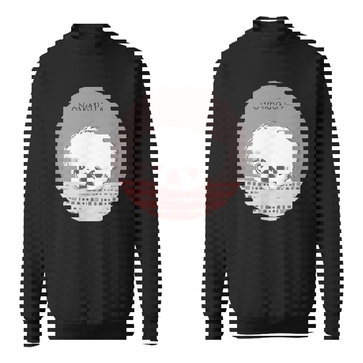 おなかすいた 犬 ワンコ 愛犬 ペキニーズ もふもふ うるうる かわいい 腹ペコ おねだり メンズ レディース キ スウェットシャツ