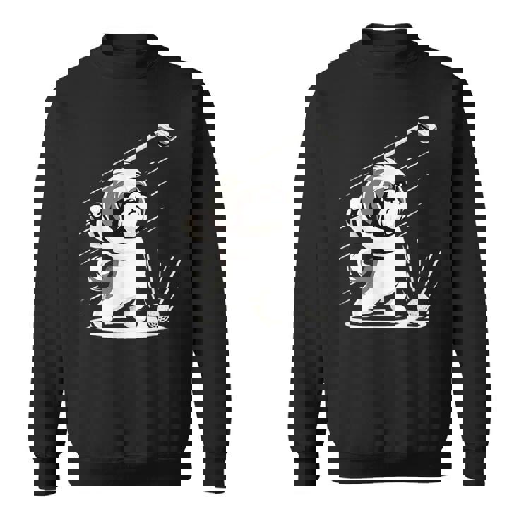 おもしろtシャツ シーズー ゴルフ 犬 子犬 メンズ 犬好きグッズ かわいい おもしろ 服 スウェットシャツ