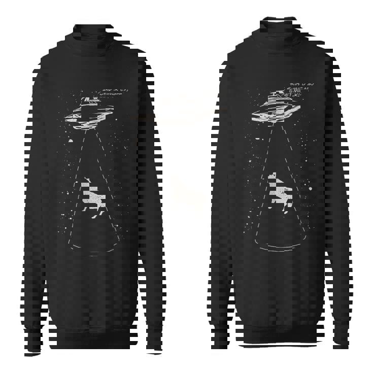 おもしろい エイリアン 牛 誘拐 ゲットミルク Ufo フライングソーサー スウェットシャツ