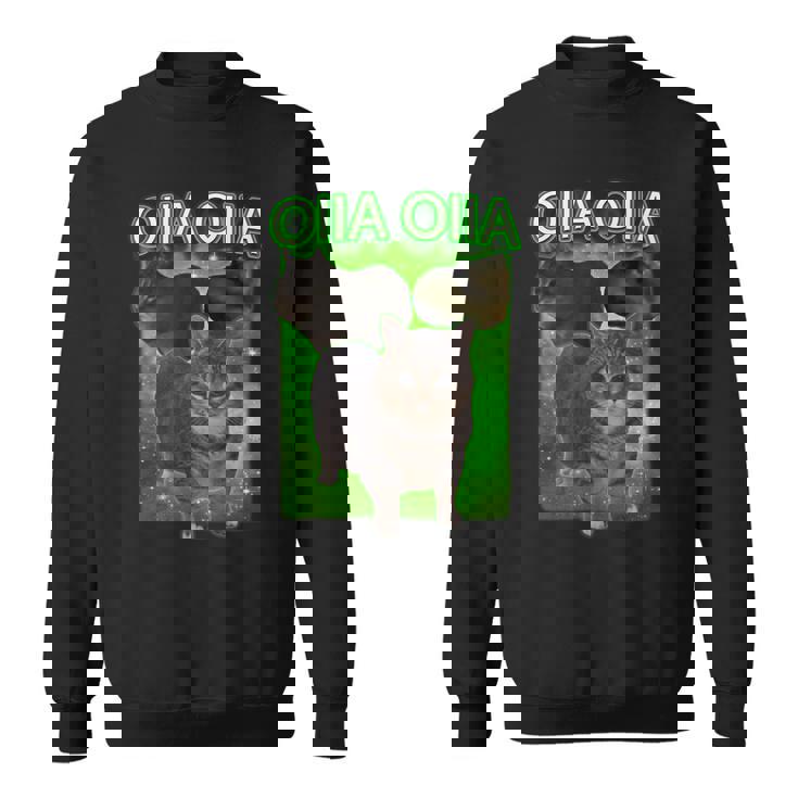 おもしろいいいあ オイア スピニングキャット ミーム おおいいあい 猫 スウェットシャツ