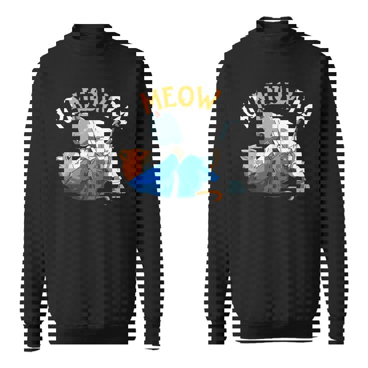 おもしろい柔術猫 柔術愛好者 柔術猫 スウェットシャツ