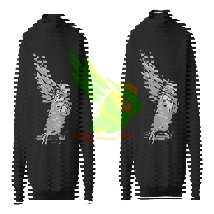 おもしろインコ セキセイインコ ペット オウム 動物 愛 スウェットシャツ