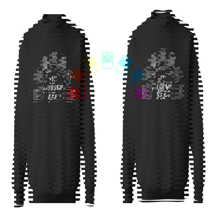 おもしろレインボーエフェクトギターペダルtシャツ スウェットシャツ