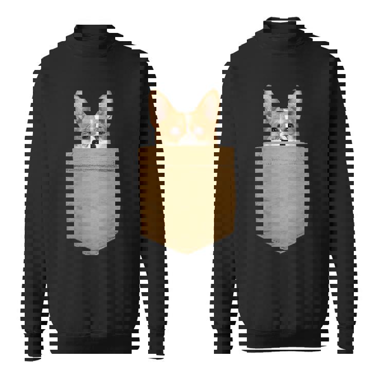 おもしろ犬好きギフトウェルシュ・コーギー・イン・マイ・ユア・ポケット スウェットシャツ