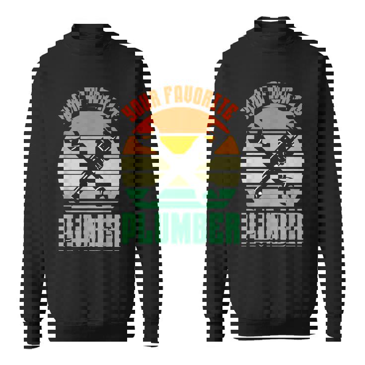 お気に入りの水道屋さん パイプフィッター パイプ 配管工事 配管工 スウェットシャツ