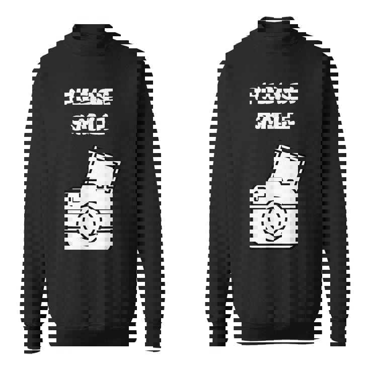 お願い スマイル アート オブ 写真 カメラマン カメラマン スウェットシャツ