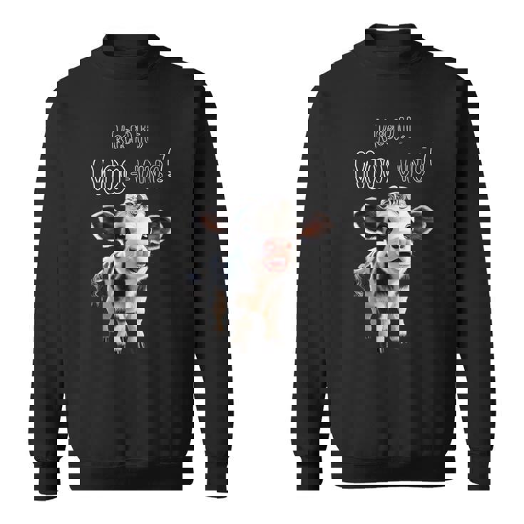 かわいい ホルスタイン 牛 の 赤ちゃん – Keep It Mooving スウェットシャツ