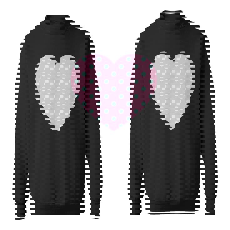 かわいい ライトブルー ピンク 水玉模様 ミニマリスト グラフィック スウェットシャツ