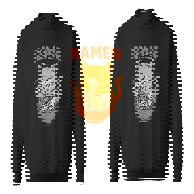 かわいい ラーメン 猫 和麺 スウェットシャツ