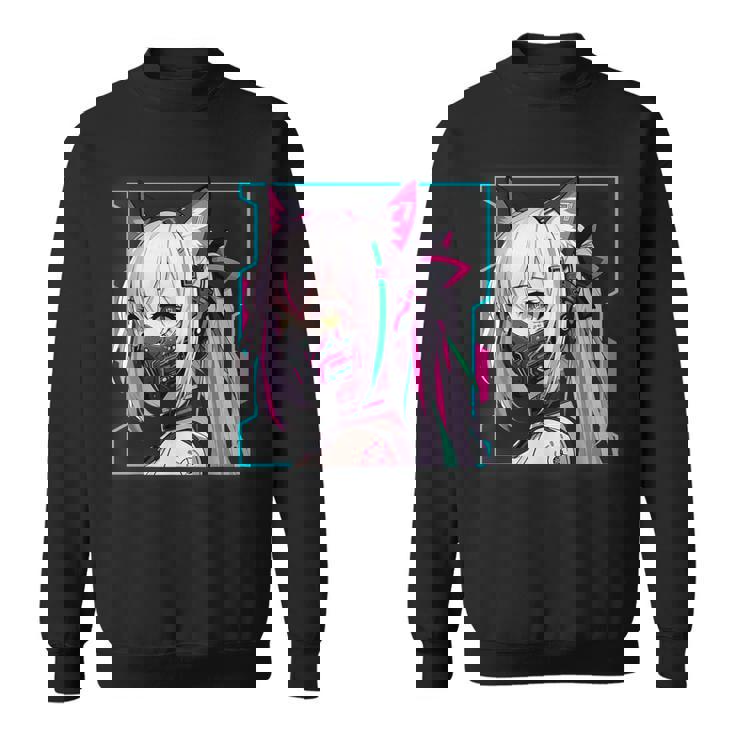 かわいい 日本の漫画 アニメ 美学 サイバーパンク テックウェア スウェットシャツ