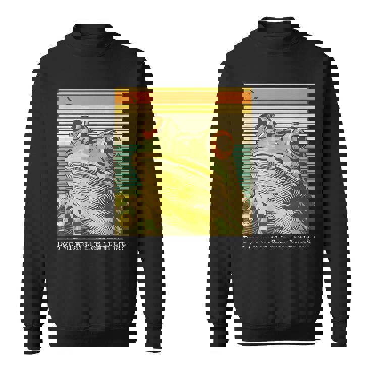 かわいい 面白い レトロ カエル スウェットシャツ