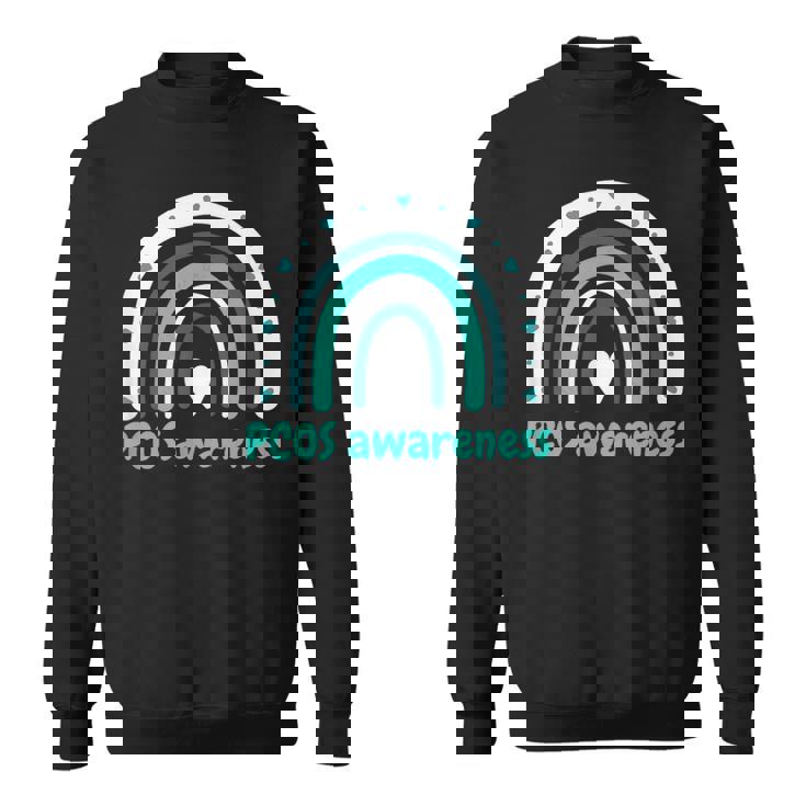 かわいいpcos啓発ボヘミアンレインボーpcosサポート。 スウェットシャツ