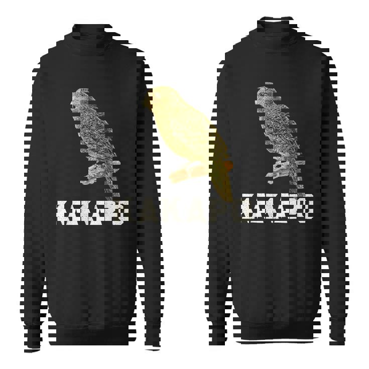 かわいいカカポの鳥が木に座っている スウェットシャツ