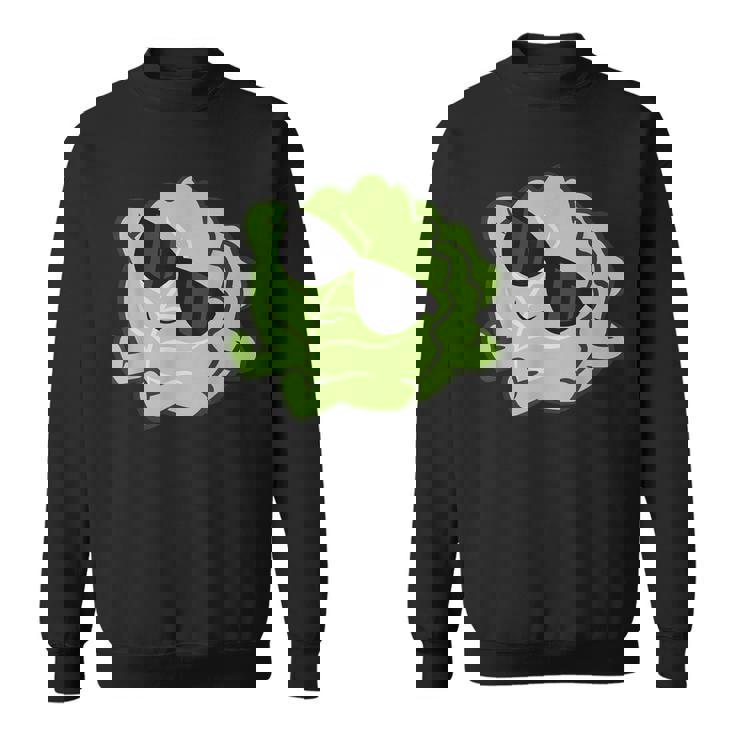 かわいいキャベツ 果実 リラックスできるレイジーキャベツ スウェットシャツ