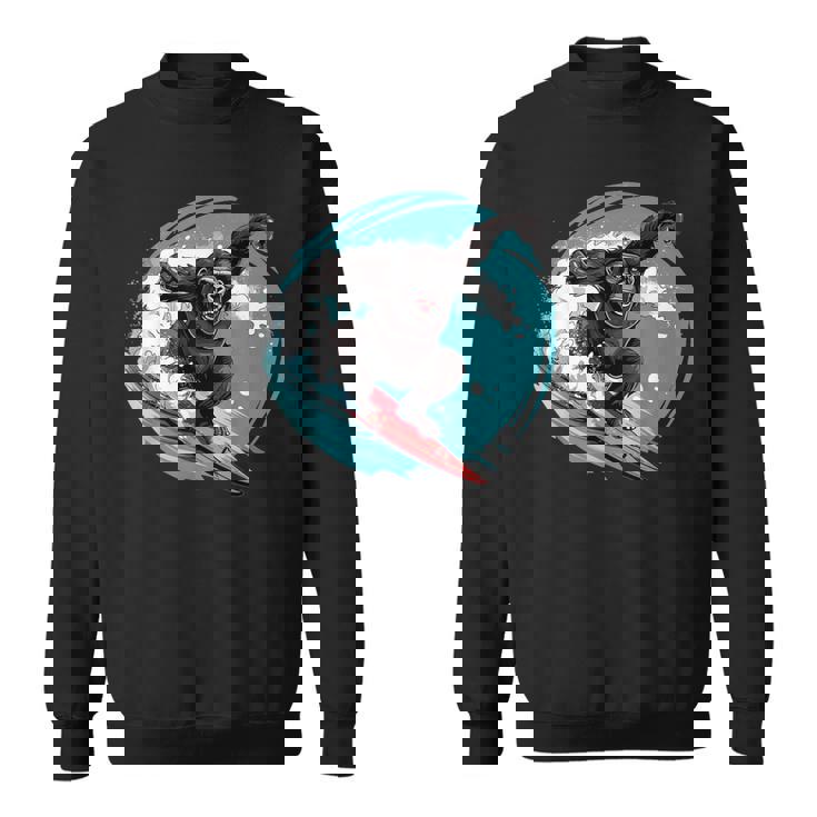 かわいいゴリラサーフィン スウェットシャツ