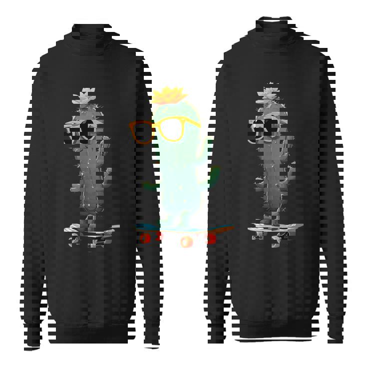 かわいいサボテン スケートボード カッコいい サボテン スウェットシャツ