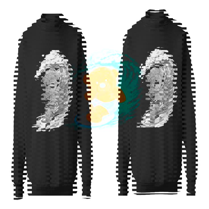 かわいいサーファーのテディベア。 スウェットシャツ