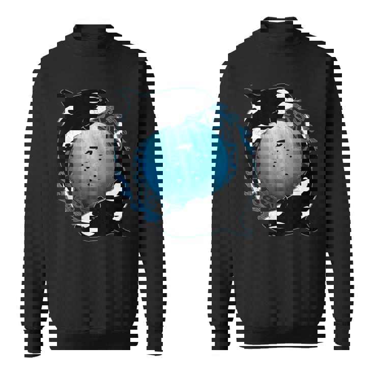 かわいいシャチキラークジラ スウェットシャツ