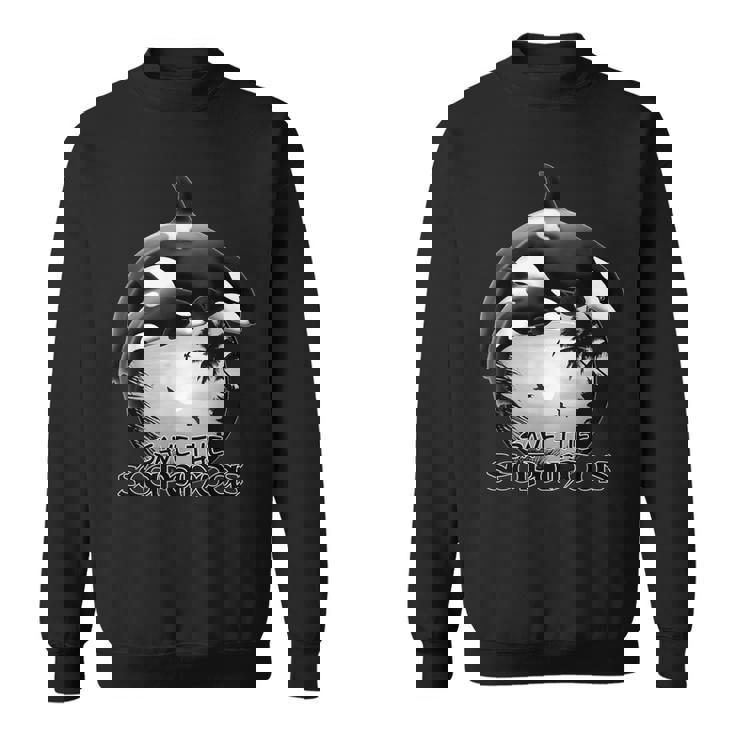 かわいいシャチサモアポリネシア スウェットシャツ