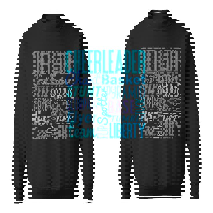 かわいいチアリーダーギフト ブルーチアムーブ チアリーディングコーチ スウェットシャツ