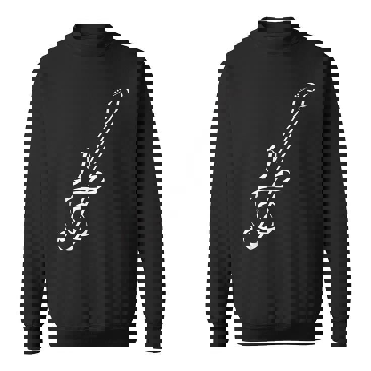 かわいいノートギターの形 スウェットシャツ