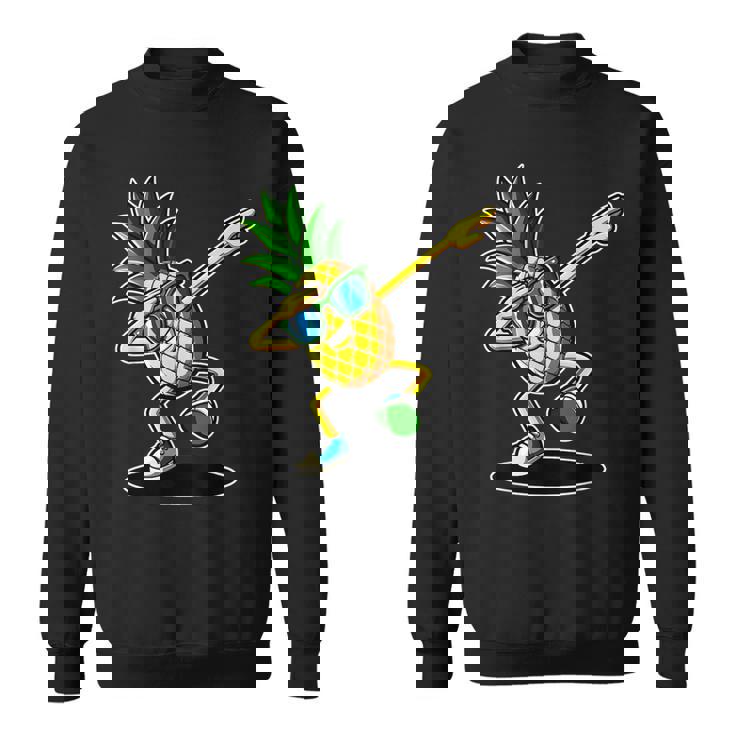 かわいいパイナップルダビングダンシングシャツ 面白いキッズプリント スウェットシャツ