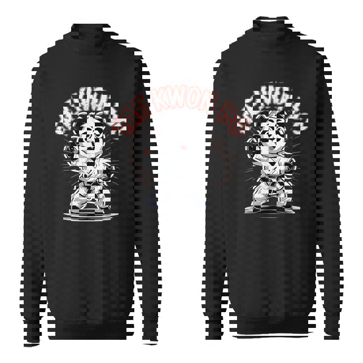 かわいいパンダのテコンドー 面白い韓国mma Tkd スウェットシャツ