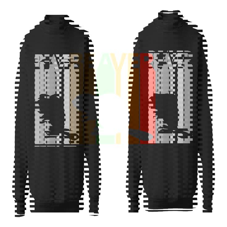 かわいいビーバーの動物 スウェットシャツ