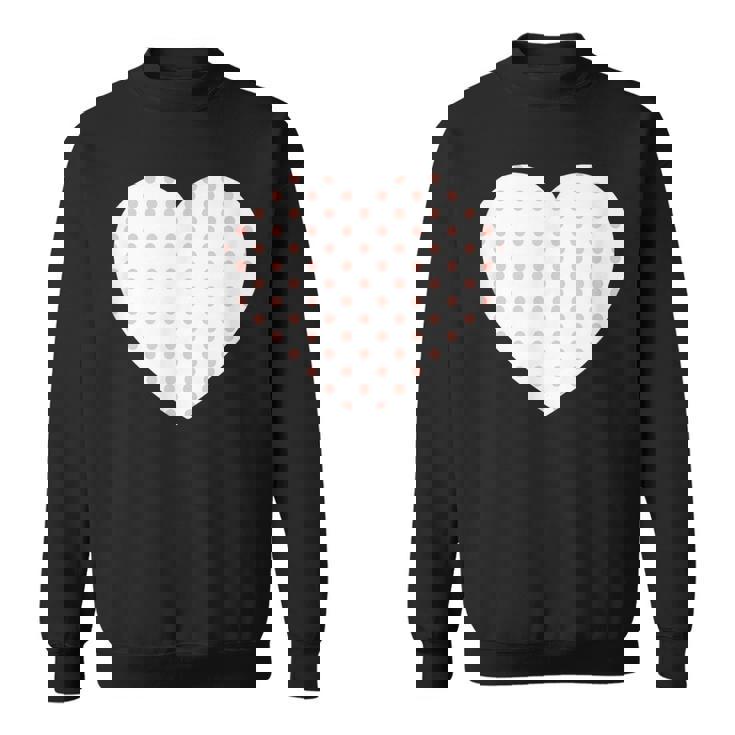 かわいいピーチピンクの水玉模様ミニマリストグラフィック。 スウェットシャツ