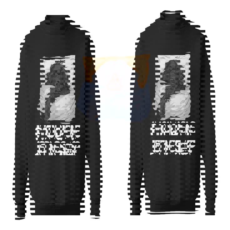 かわいいフラットコートレトリバー If You Love Meleep スウェットシャツ