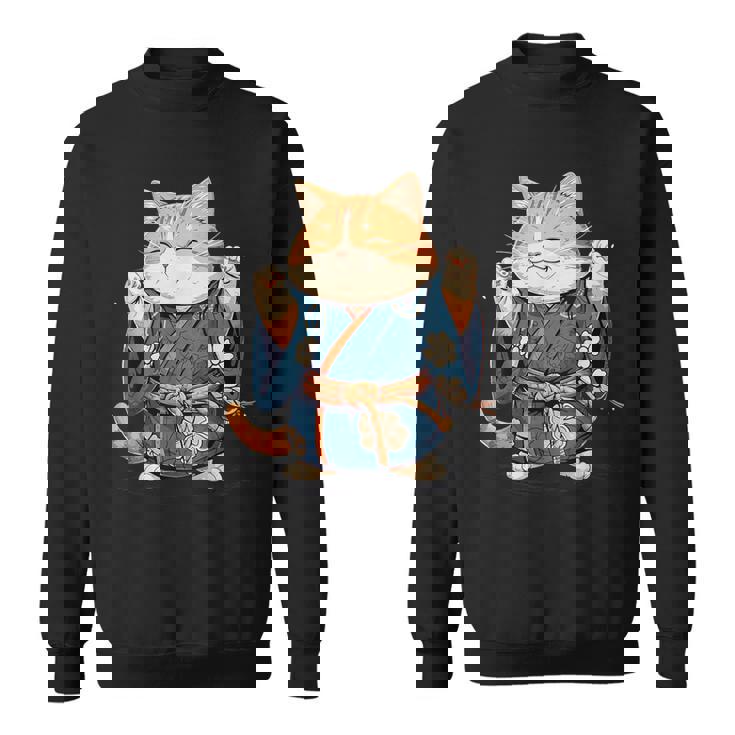 かわいいマワシ相撲帯猫ちゃんの力士 スウェットシャツ