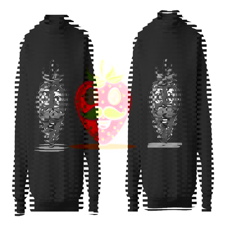 かわいい口ひげストロベリーコスチューム スウェットシャツ