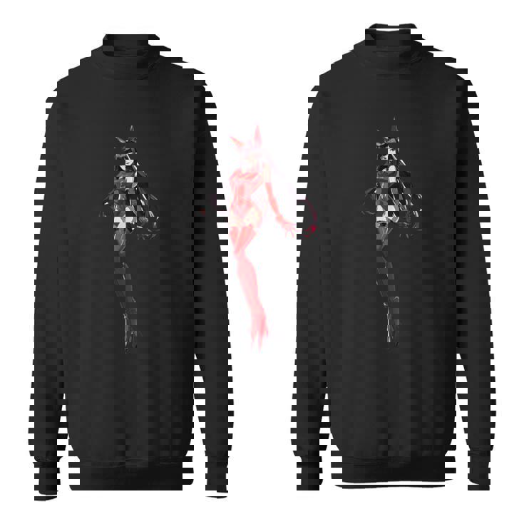 かわいい和風和風赤と黒 スウェットシャツ