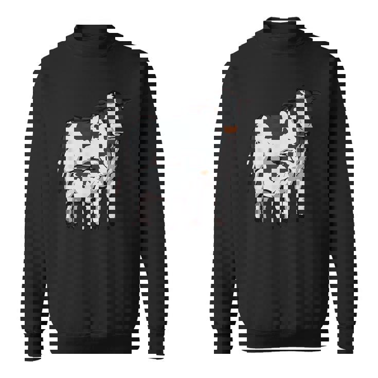 かわいい牛の絵 牛のアート 子牛 牛 母牛 スウェットシャツ