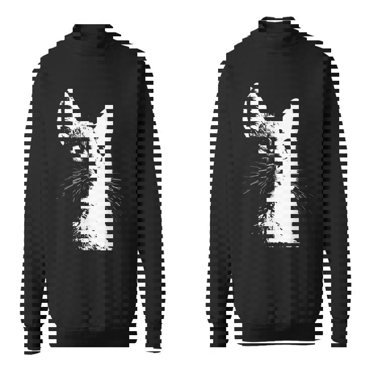 かわいい猫のポートレートデザイン。 スウェットシャツ