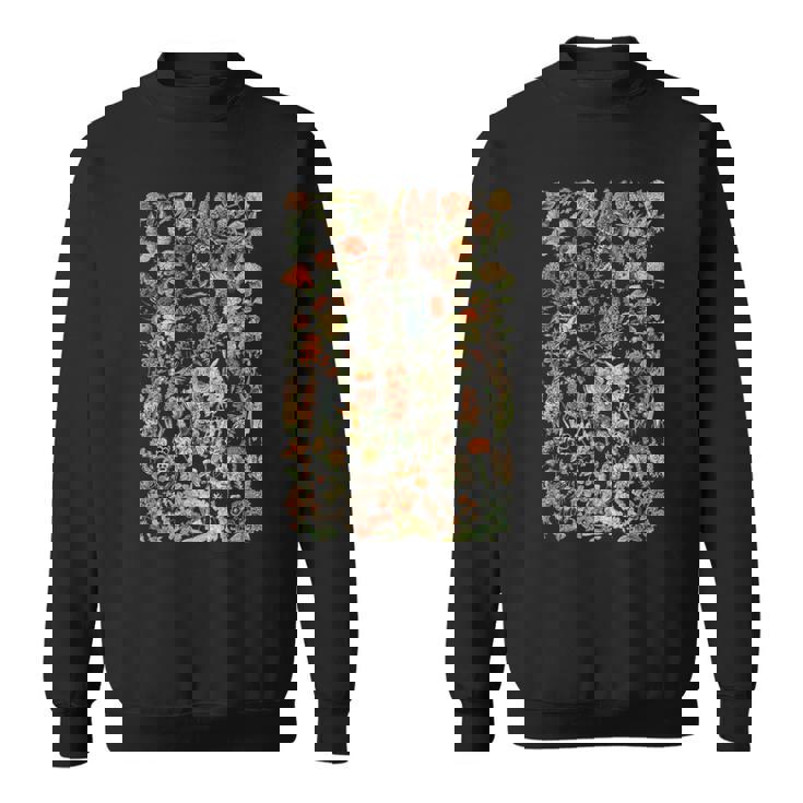 かわいい花 ビンテージ ボタニカル 花のイラスト スウェットシャツ