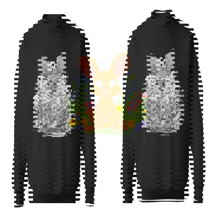 かわいい花カンガルー。 スウェットシャツ