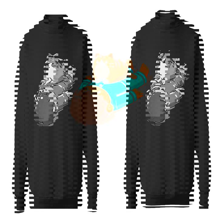 くつろぐ猫 Relaxing Cat スウェットシャツ