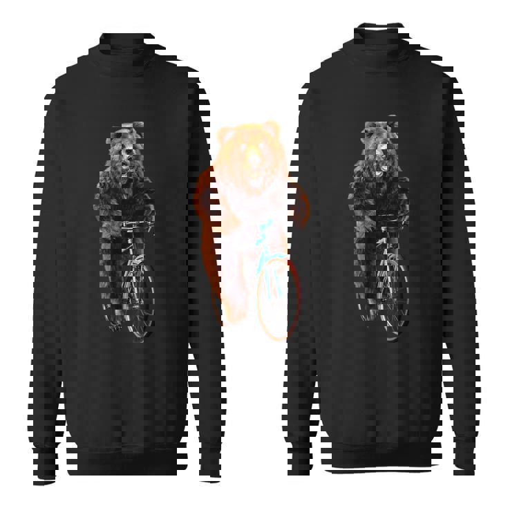 くま 熊 ベア 自転車 スウェットシャツ