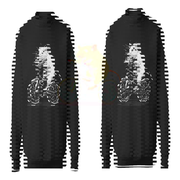 げっ歯類と白いネズミ愛好家のためのクールなサイクリングラット スウェットシャツ