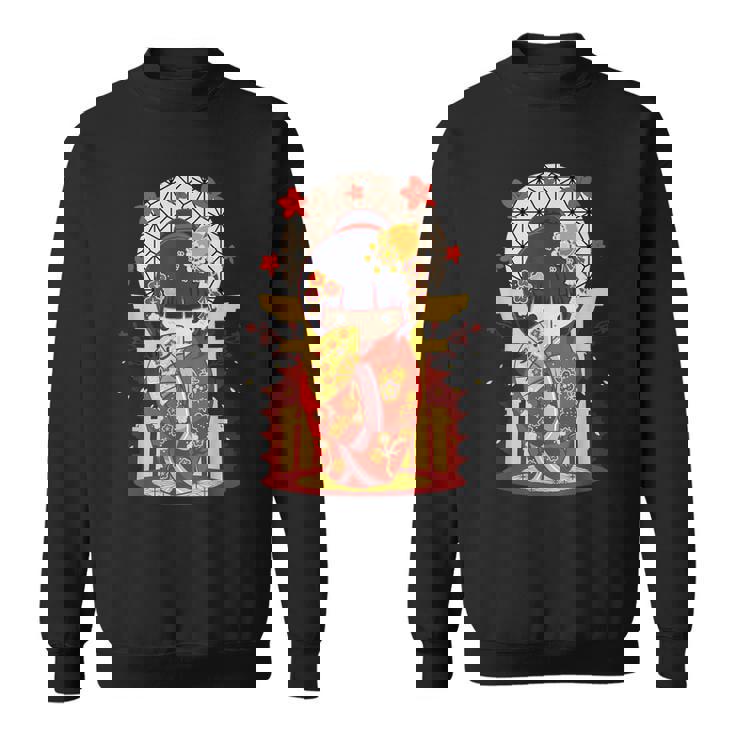 こけし 人形 シャツ 和装 赤 日本運 福 スウェットシャツ